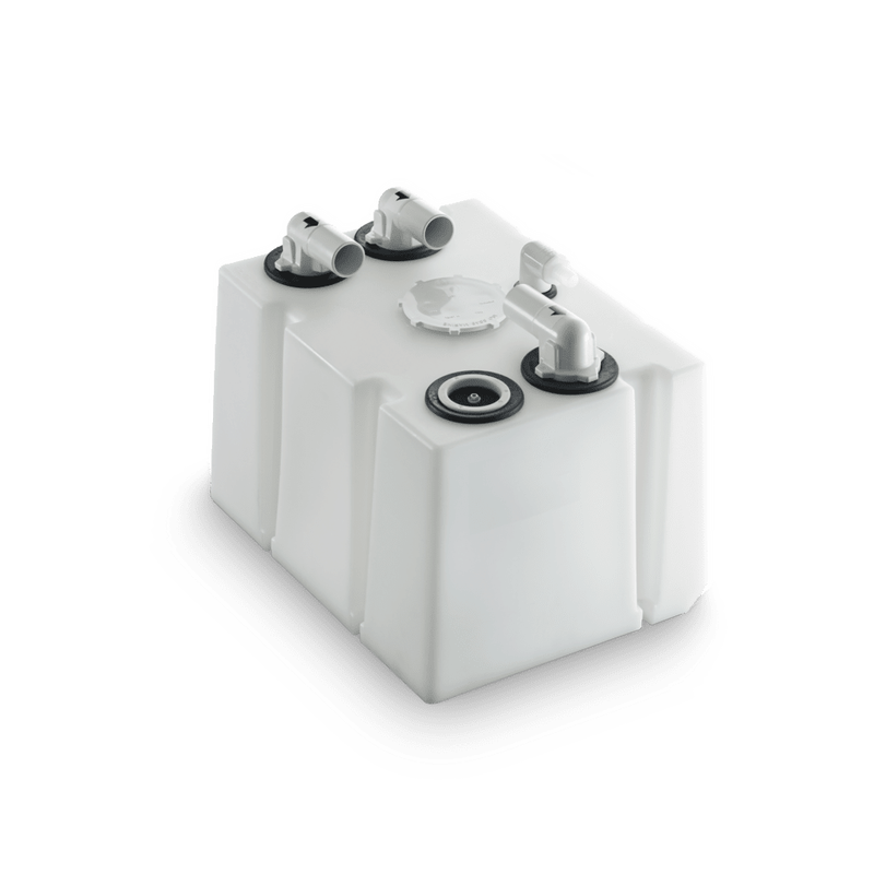 This Vacuum Tank (VT model) stores a vacuum force to instantly clear a VacuFlush toilet bowl with every flush.